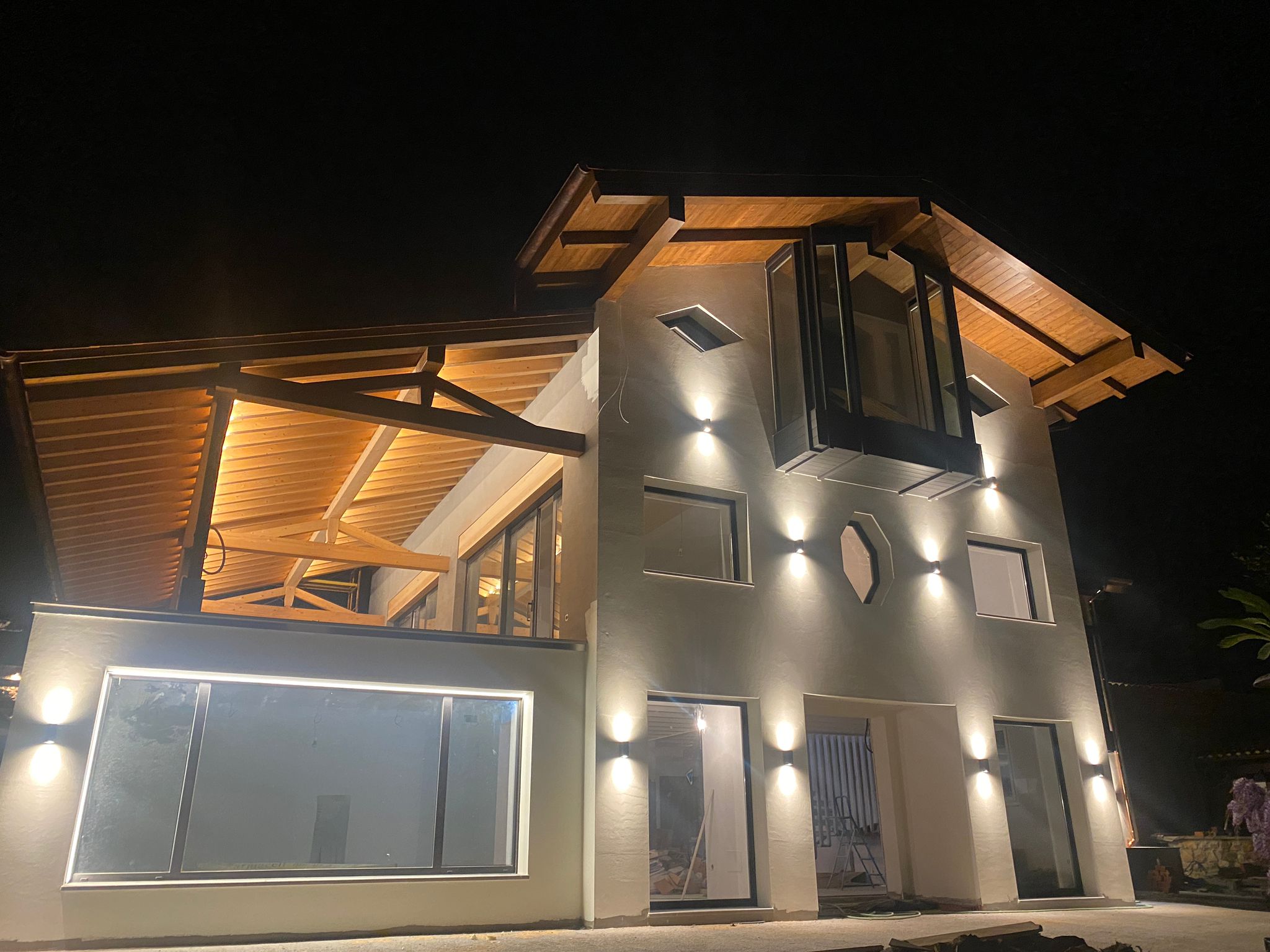 Casa con estructura de madera